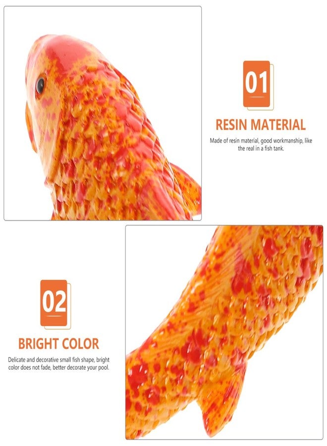 CIYODO 5Pcs Small Fake Koi Fish Decorations for Aquarium Fish Tank Decor Realistic Artificial Ornaments for Home Office Terrarium DIY Miniature Statue - Image 5